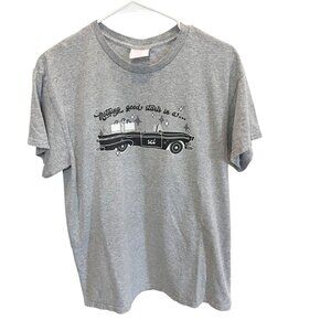 Stoney Clover Lane Nothing Good Starts In A Gray Graphic Tee Retro Car - Size S/